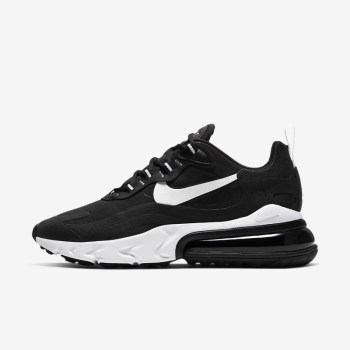 Nike Air Max 270 React - Nagyobb Gyerek Utcai Cipő - Fekete/Fekete/Fekete/Fehér